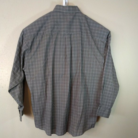 Knights Sportswear Button Down Long Sleeve Plaid Gray Dress Shirt Regular XL - Picture 4 of 6